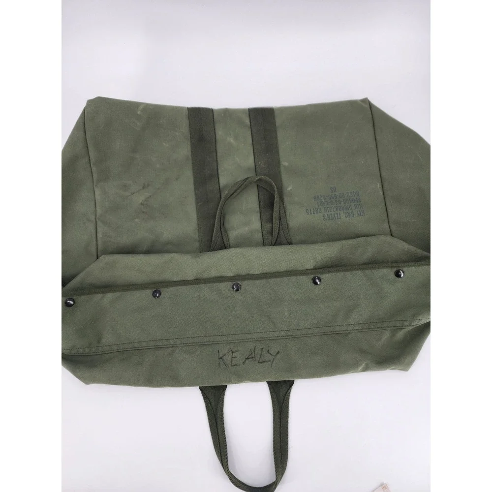 US Military Kit Bag Flyers Olive Drab Canvas Duffel AviatorGear 8460-00-606-8366